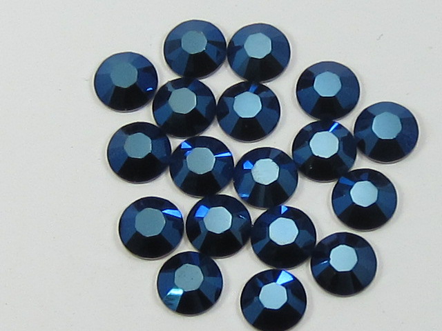 72 pcs. 20ss METALLIC BLUE FLATBACK European Rhinestones